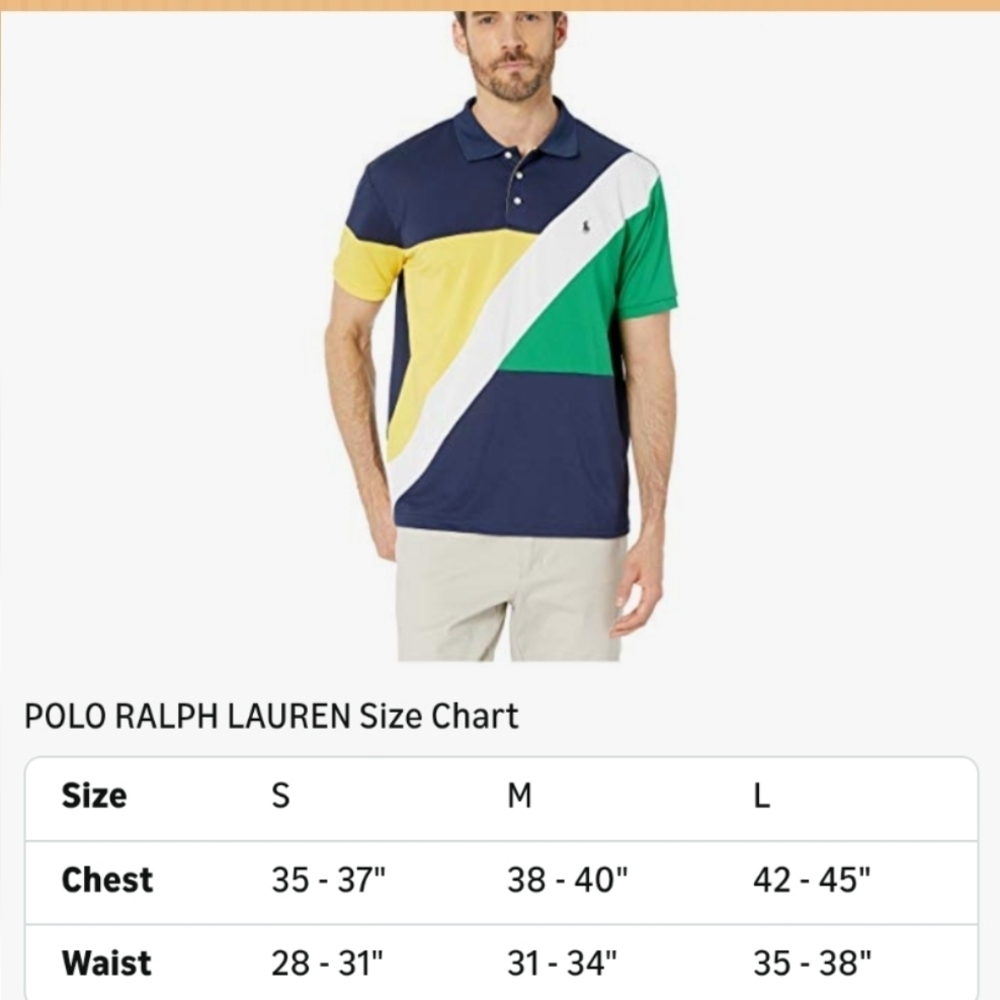 Ralph Lauren Performance Polo Men Chariots Classic Fit Golf Shirt Large NWOT - Picture 2 of 8